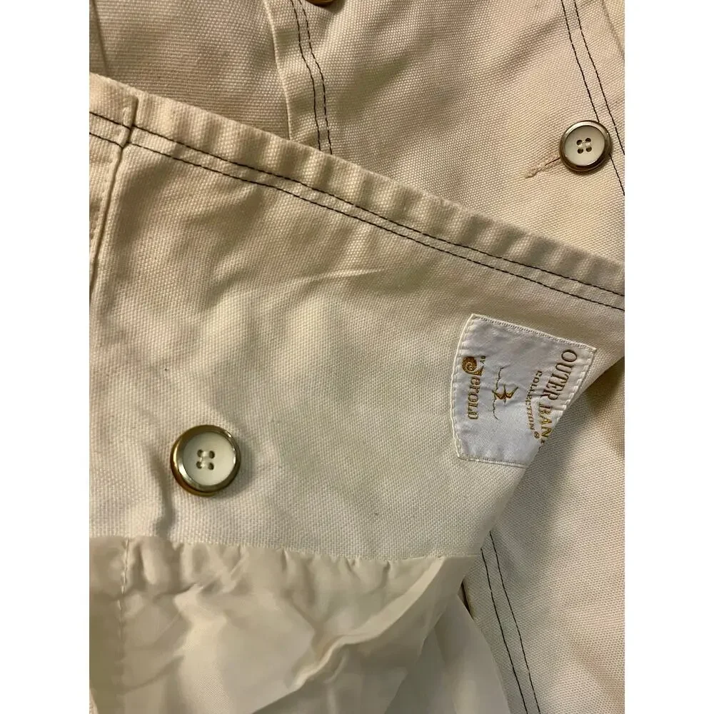 Vintage 70s Outer Banks Trench Coat Ladies Medium